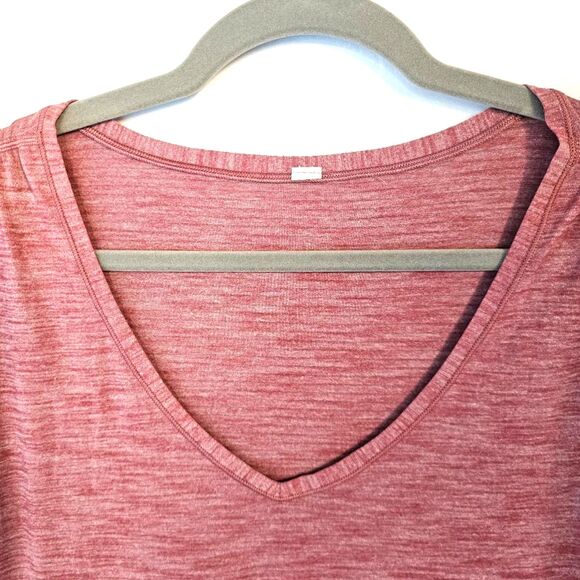 Lululemon Women’s V-Neck Sleeveless Top Pink Sz. 12 | Studio to Street Yoga Tank - Picture 5 of 7
